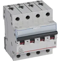 Legrand 403561 TX3 Leitungsschutzschalter C-Charakteristik, 13A, 4-polig, 6kA, 400VAC, 4TE