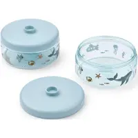 Liewood Dominique Tritan Snackbox 500 ml 2er-Pack, Sea creature/Sandy