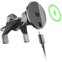 Cellularline MAG HOLDER Qi2.2 25W, Auto, USB, Kabelloses Aufladen, 1,5 m, Schwarz