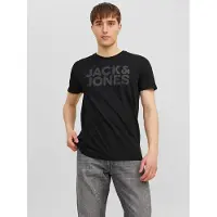 Jack & Jones T-Shirt "JJECORP Herren-Tee mit figurbetonter Silhouette" bedruckt, modisch, schmal, Baumwolle, Rundhals