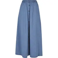 Urban Classics Maxirock "Damen Ladies Long Wide Light Denim Skirt" 1 Stk.