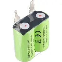 AccuCell Notleuchtenakku NiMH 2,4V 3000mAh F1x2 Sub-C mit Faston-Anschluss 2,8mm und 4,8mm passend für Zumtobel 04797088
