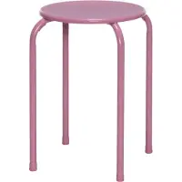 4Living Stabiler Metall Hocker mit Ø 30 cm Sitzfläche, 44 cm hoch, 100 kg Belastbarkeit