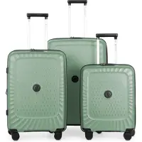 Hauptstadtkoffer - Kotti - 3er Kofferset robuste Hartschale aus recyceltem PP-Material leichte Trolleys Polypropylen Hartschale, 4 Rollen, TSA-Schloss,Mint