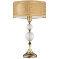 Casa Padrino Luxus Barock Tischleuchte Messing mit Patina / Gold H. 47 cm
