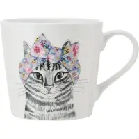 MIKASA Tipperleyhill Cat Print Porcelain Mug, 380ml