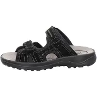 Jomos Herren Echtleder Pantolette 'LIBERTA' schwarz, Herren:47 EU