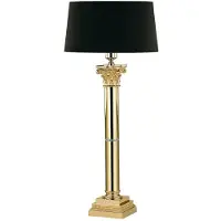 Casa Padrino Luxus Barock Tischleuchte Gold / Schwarz H. 74 cm