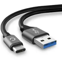 Cellonic UC-E24 USB Kabel kompatibel mit Nikon Z5 Z5 II, Z6 Z6 II, Z7 Z7 II, Z fc, D6, D780 Kamera Ladekabel USB C Type C auf USB A 3.1 Gen 1 Datenkabel 3A 2m grau PVC