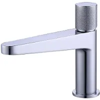 NEXTREND - GmbH Waschtischarmatur Badarmatur 8312 - Messing - Drehgriff - Neoperl-Strahlregler, Farbe:Chrom