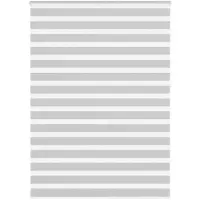 vidaXL Doppelrollo Hellgrau 155x230 cm Stoffbreite 150,9 cm Polyester