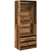 vidaXL Kleiderschrank Altholz-Optik 80x50x200 cm Holzwerkstoff