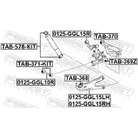 FEBEST 0125-GGL15RH Querlenker Hinten Rechts für TOYOTA HIGHLANDER (GSU7, AXUH7) Längslenker