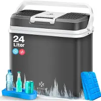 Kesser 24 Liter Kühlbox | KÜHLT und WÄRMT | Thermo-Elektrische Kühlbox 12 Volt und 230 Volt | Mini-Kühlschrank | für Auto und Camping | + | Mini-Kühlschrank | Auto und Camping