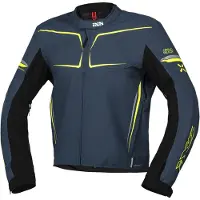 IXS TS-Pro ST+ Wasserdichte Blau Neon Gelb Motorrad Textiljacke Größe 2XL