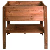 BURI Hochbeet Holzhochbeet 80,5x78,5x40cm Kiefer Garten Anzucht Pflanzen
