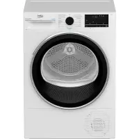 Beko EX856GX2, Freistehend, Frontlader, Wärmepumpe, Weiß, Drehregler, Berührung, Edelstahl