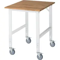 RAU Arbeitstisch 750x1000x910-1230 fahrbar B-Platte 25mm l.gr