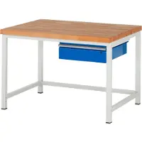 RAU Werkbank höhenverstellbar 8001A1, B1250xT900xH840-1040mm, 1x Schublade-TA