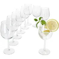 MamboCat 9x Vinissi Wasser- & Weingläser 300ml mit Fuß Cocktailglas Feier Hochzeit Partys