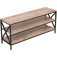 Happy Home TV Schrank Regal Sideboard mit 3 Ablagen HWB13-HOL Holz
