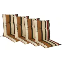 BURI 4x Niederlehner Polsterauflage 105x50 Stuhlkissen Sesselauflage Sitzpolster