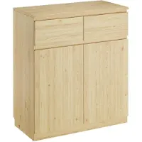 Erst-Holz Sideboard Holzkommode mit 2 Schubladen u. 2 Türen Kiefer natur 90.50-21