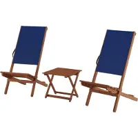 Erst-Holz Blauer Strandstuhl Partystuhl Wikingerstuhl Schwedenstuhl Anglerstuhl wählbares Set XXL V-10-364Doppelpack mit Tisch