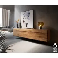 DELIFE Lowboard Anaya 200 cm Akazie Natur 4 Türen Schwebend