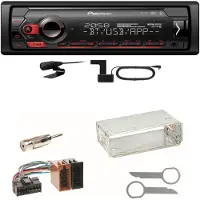 Pioneer MVH-S420DAB Bluetooth DAB+ Autoradio Einbauset für Mercedes A C M Klasse