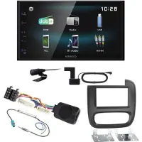 Kenwood DMX-125DAB Bluetooth Autoradio MP3 DAB+ Einbauset für Opel Vivaro B
