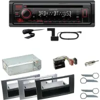 Kenwood KDC-BT450DAB Bluetooth DAB Einbauset für Ford Focus C-Max Fiesta Transit