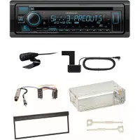 Kenwood KDC-BT950DAB Bluetooth Digitalradio CD Einbauset für Skoda Fabia 6Y