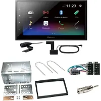 Pioneer DMH-A340DAB DAB+ Bluetooth Einbauset für Peugeot 307 Citroen C2 C3