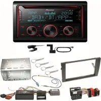 Pioneer FH-S820DAB DAB+ Bluetooth FLAC USB Einbauset für Seat Exeo Audi A4 B6 B7