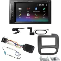 Pioneer DMH-A240DAB USB MP3 Bluetooth DAB+ Einbauset für Renault Trafic 3