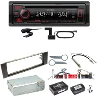 Kenwood KDC-BT450DAB Bluetooth Digitalradio CD Einbauset für Audi A3 8P 8PA