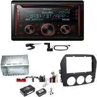 Pioneer FH-S820DAB Digitalradio Bluetooth FLAC CD Einbauset für Mazda MX-5 NC FL