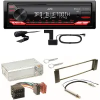 JVC KD-X282DBT Bluetooth DAB USB Einbauset für Seat Leon Toledo 1M