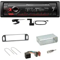 Pioneer MVH-S420DAB Bluetooth WAV WMA DAB+ Einbauset für Citroen C5 bis 07/2004