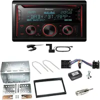 Pioneer FH-S820DAB DAB+ Bluetooth FLAC Einbauset für Peugeot 307 Citroen C2 C3