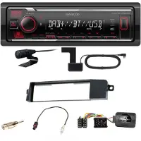 Kenwood KMM-BT408DAB Bluetooth Digitalradio USB Einbauset für BMW 3er E46
