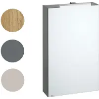 Erst-Holz Spiegelschrank Hängeschrank mit Licht und Steckdose 3 Farbvarianten Eiche Nachbildung taupe grau V-90.59-S