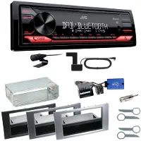 JVC KD-X272DBT DAB+ Bluetooth FLAC Einbauset für Ford Kuga Fusion Galaxy S-Max