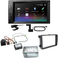 Pioneer DMH-A240DAB DAB+ Bluetooth Einbauset für Tiguan Amarok Caddy Jetta