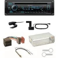 Kenwood KDC-BT950DAB Bluetooth DAB Einbauset für Golf 4 Passat 3B Polo 6N 9N Lupo