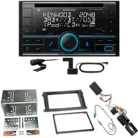 Kenwood DPX-7300DAB Bluetooth Digitalradio Einbauset für Porsche Cayenne ab 2007