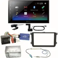 Pioneer DMH-A340DAB Digitalradio Bluetooth Einbauset für Beetle Jetta Sharan T5