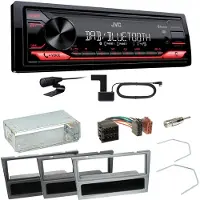 JVC KD-X272DBT DAB+ Bluetooth Einbauset für Opel Omega B Meriva A Agila Vivaro