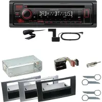 Kenwood KDC-BT450DAB Bluetooth DAB Einbauset für Ford Kuga Fusion Galaxy S-Max